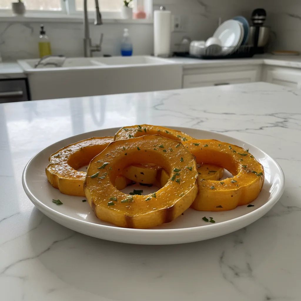 Brown Sugar Butter Roasted Acorn Squash: Soft & Sweet
