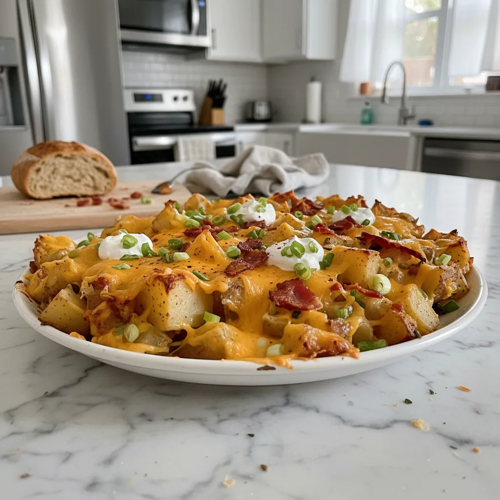 Cheesy Loaded Baked Potato Casserole: A Hearty Dinner Bake