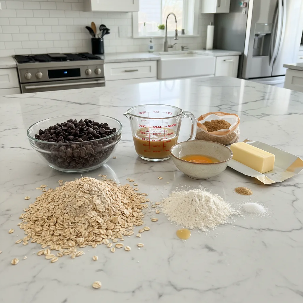 Homestyle Chewy Oatmeal Chocolate Chip Bars 5 Recipe image