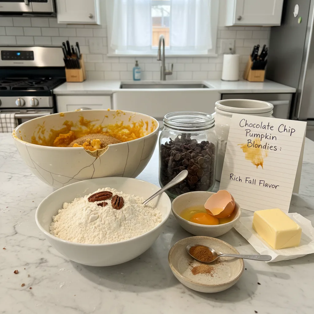 Rich Chocolate Chip Pumpkin Blondies: A Fall Treat 5 Recipe image