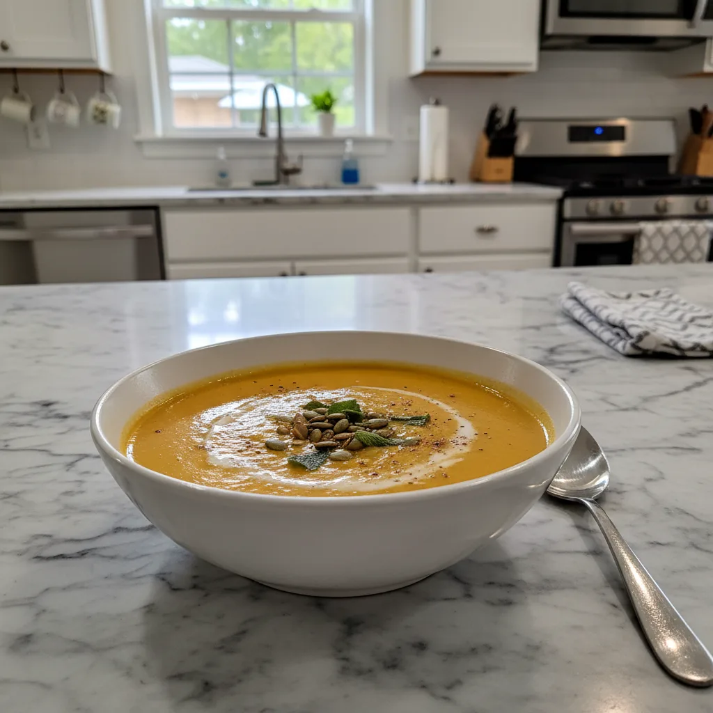 Creamy Autumn Butternut Squash Soup with Nutmeg 4 Recipe image