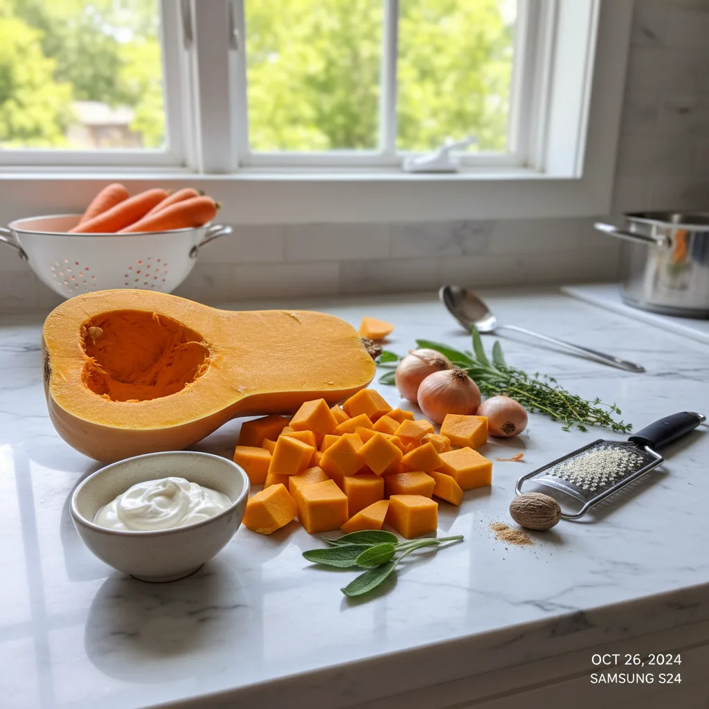 Creamy Autumn Butternut Squash Soup with Nutmeg 5 Recipe image