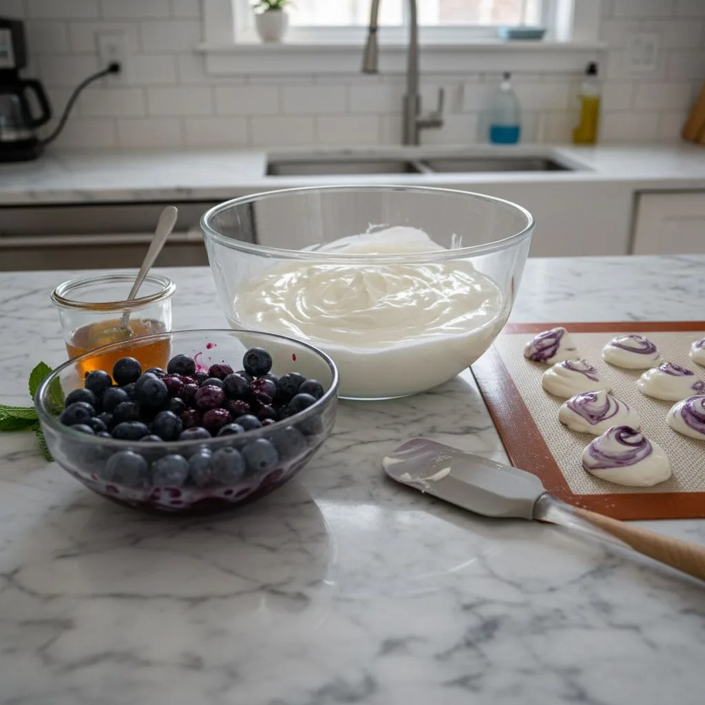 Creamy Blueberry Swirl Yogurt Bites: Easy Snack Idea 5 Recipe image