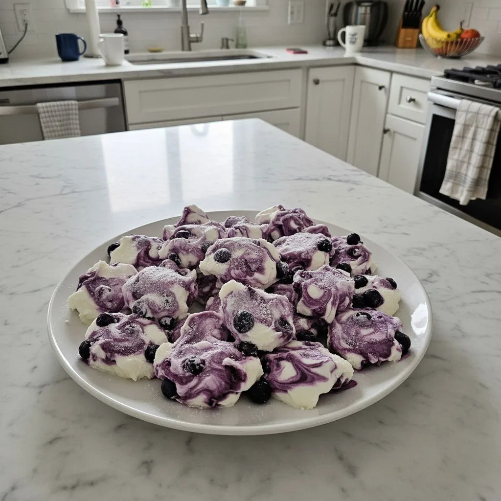 Creamy Blueberry Swirl Yogurt Bites: Easy Snack Idea