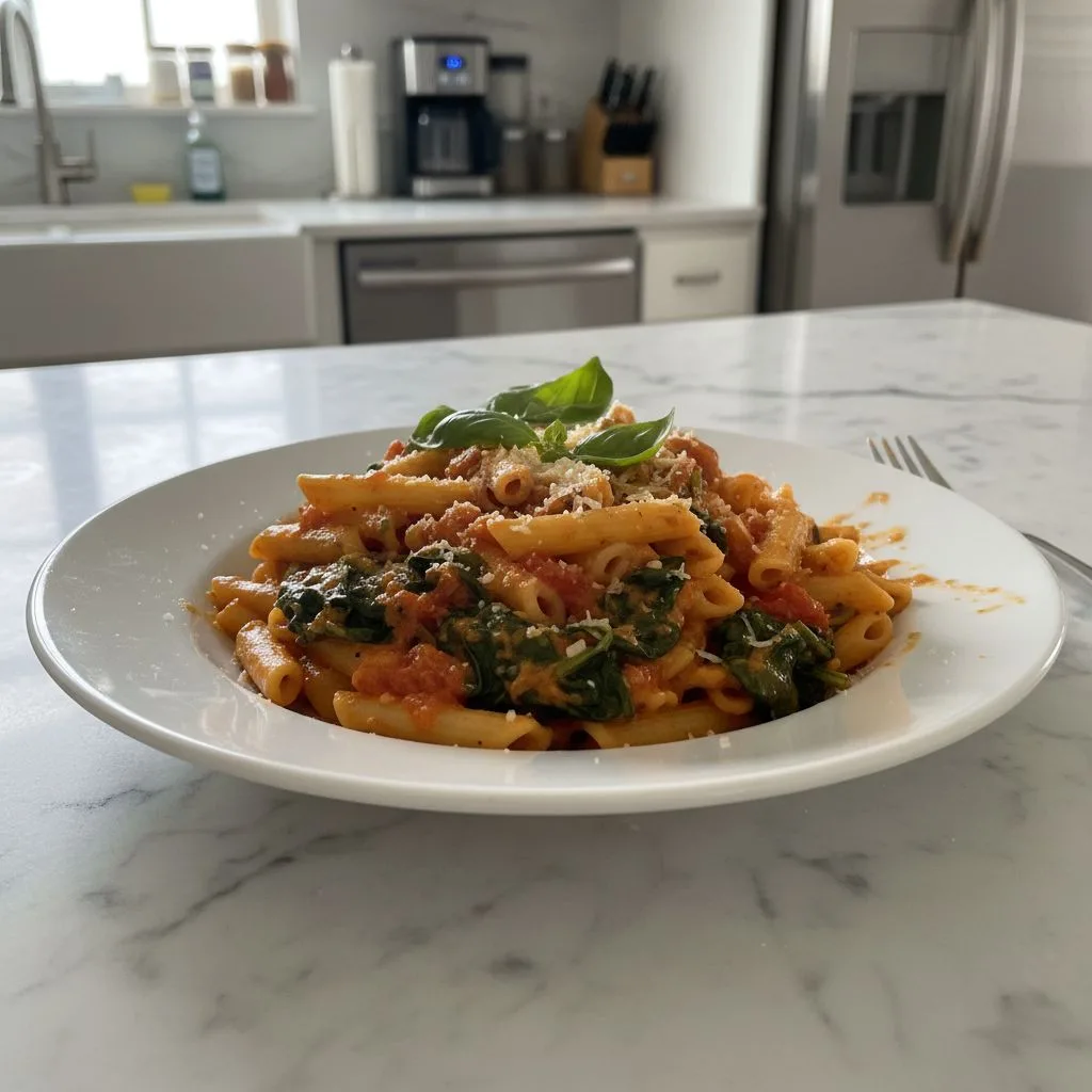Creamy Spinach Tomato Pasta: Quick Weeknight Meal