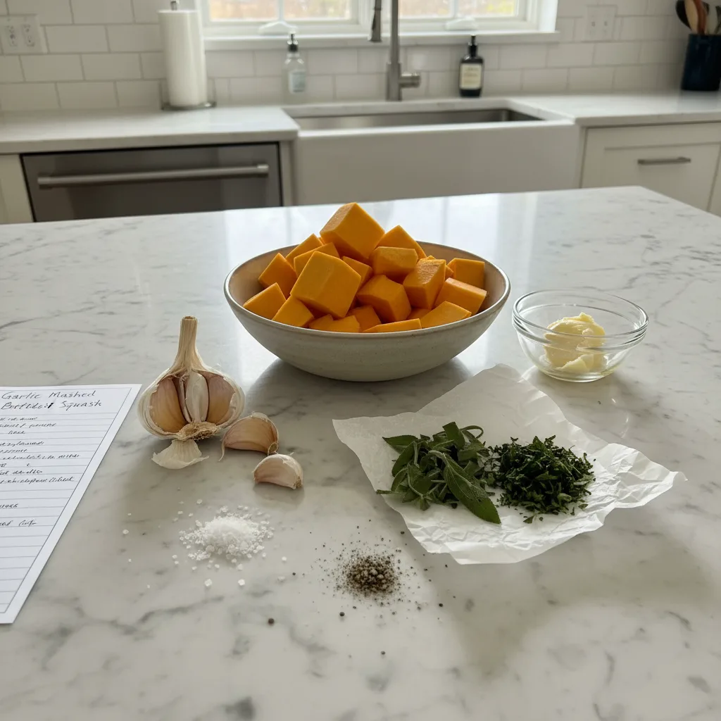 Garlic Mashed Butternut Squash with Fresh Herbs: Creamy Side 5 Recipe image