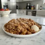 homestyle spiced apple crisp with brown sugar crum featured