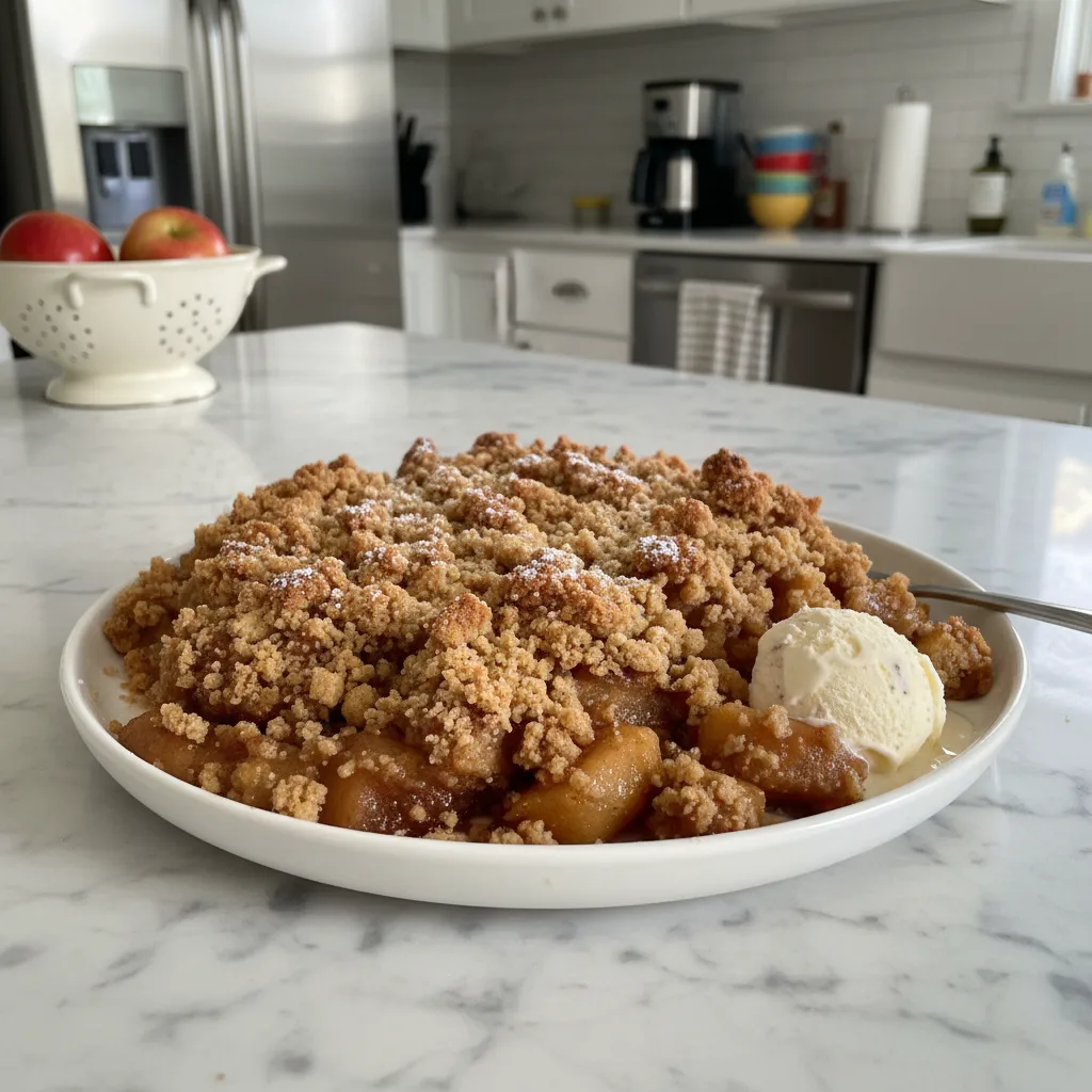 Homestyle Spiced Apple Crisp with Brown Sugar Crumble