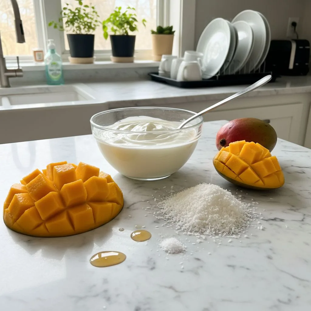Fresh Mango Coconut Yogurt Bites: Easy No-Bake Treat 5 Recipe image