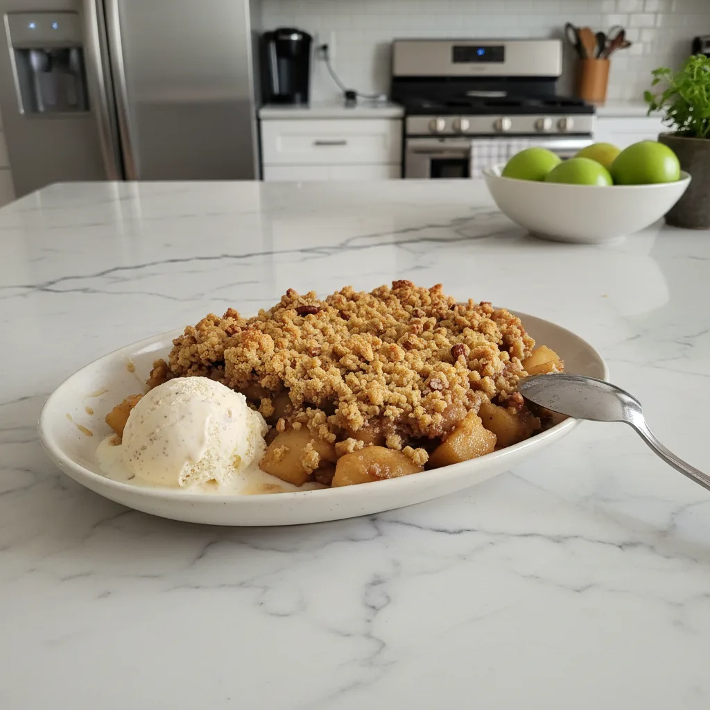 Maple Pecan Apple Crisp with Buttery Crunch