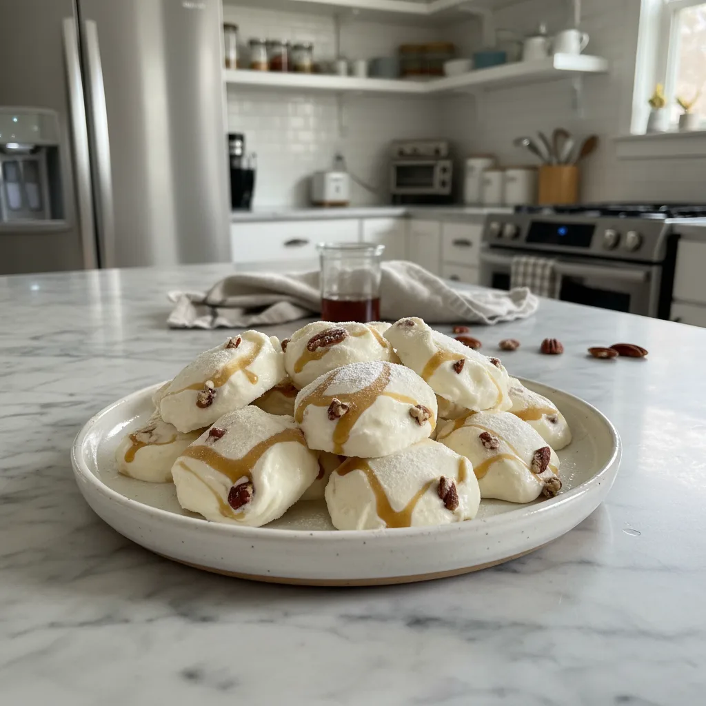 Sweet Maple Pecan Swirl Yogurt Bites