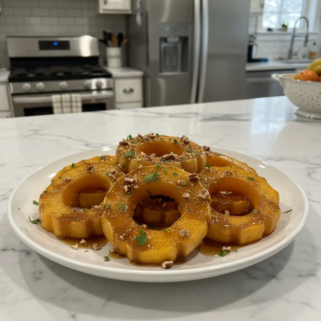 Tender Maple-Roasted Acorn Squash Rings