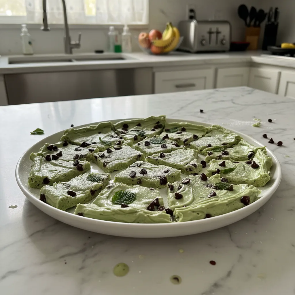 Refreshing Mint Chocolate Chip Yogurt Bark