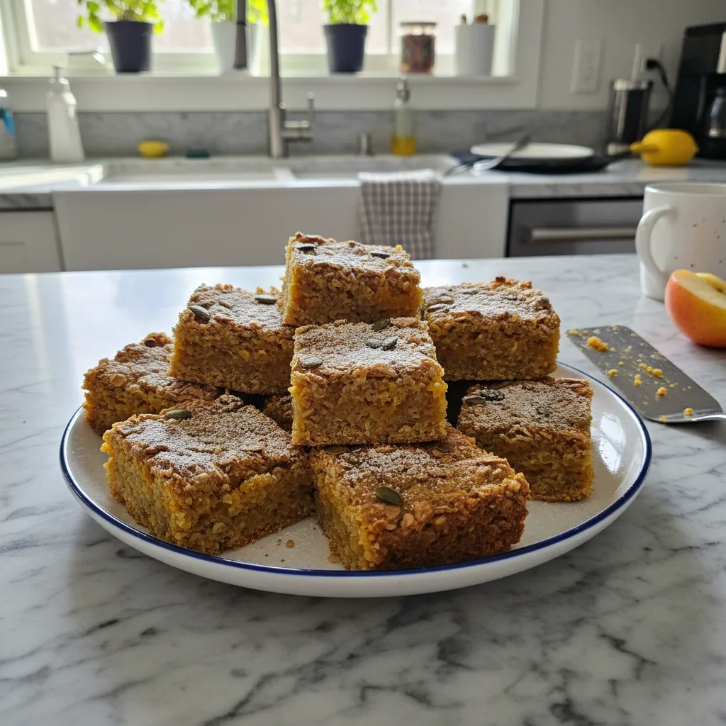 Nutritious Oatmeal Pumpkin Breakfast Bars: Easy Mornings