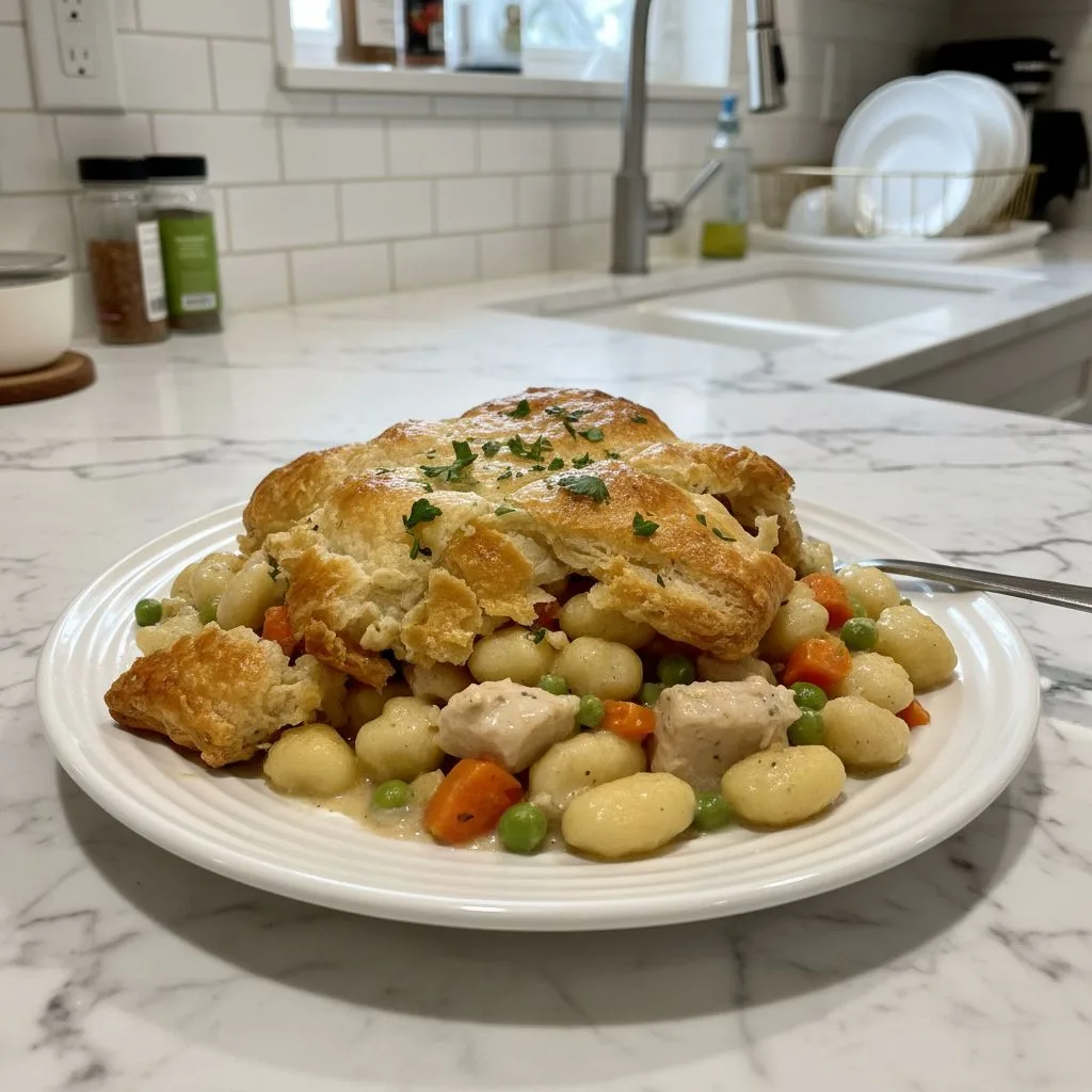 Creamy One Pot Gnocchi Chicken Pot Pie Dinner