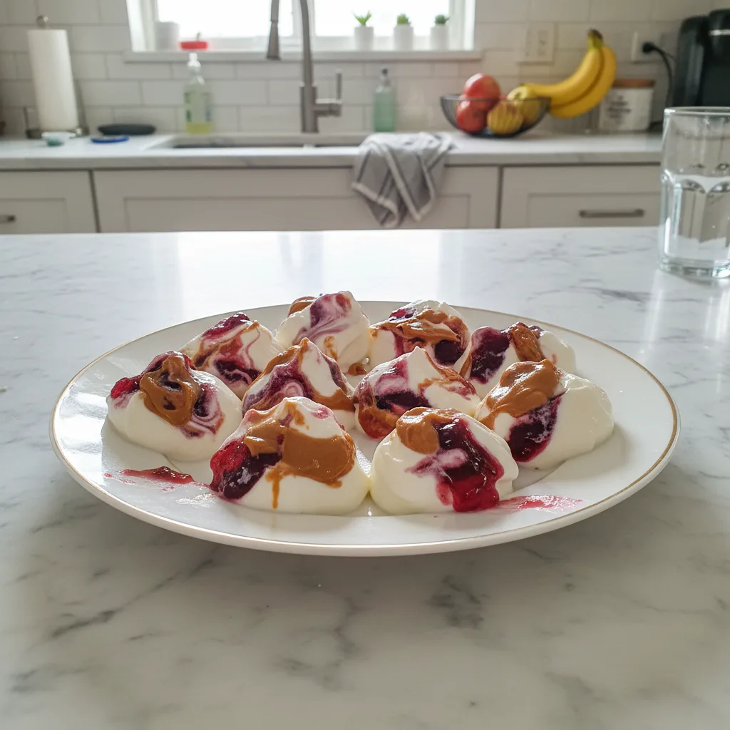 PB&J Swirl Yogurt Bites: Easy No-Bake Treat