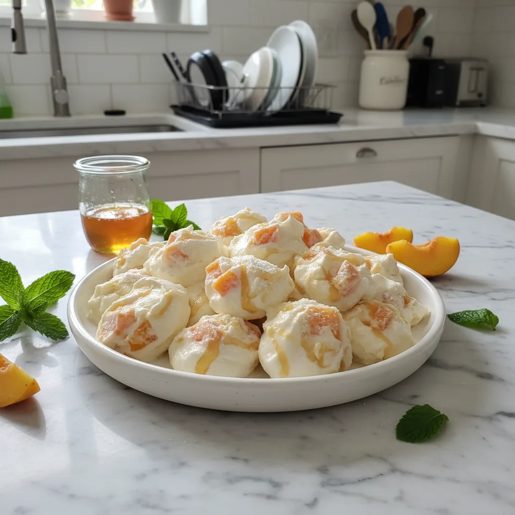 Fresh Peach & Honey Yogurt Bites: Simple Snack