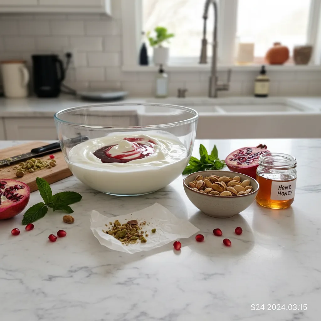 Creamy Pistachio Pomegranate Yogurt Bites 5 Recipe image