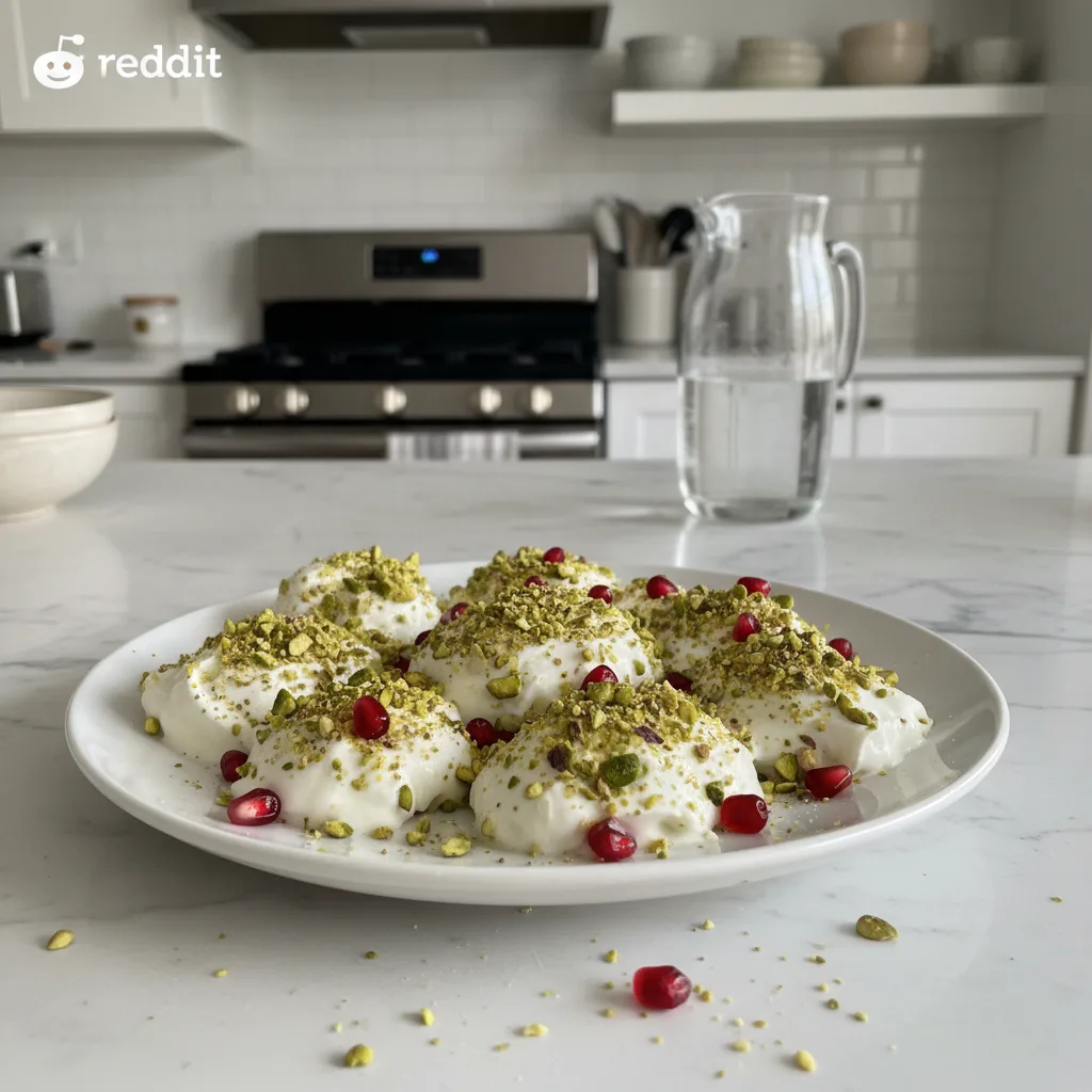 Creamy Pistachio Pomegranate Yogurt Bites