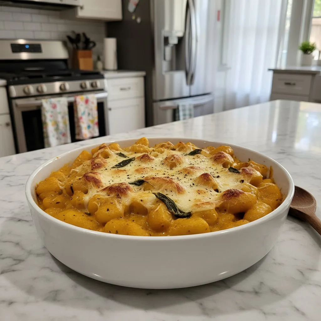 Hearty Pumpkin Gnocchi Bake with Sage Butter 4 Recipe image