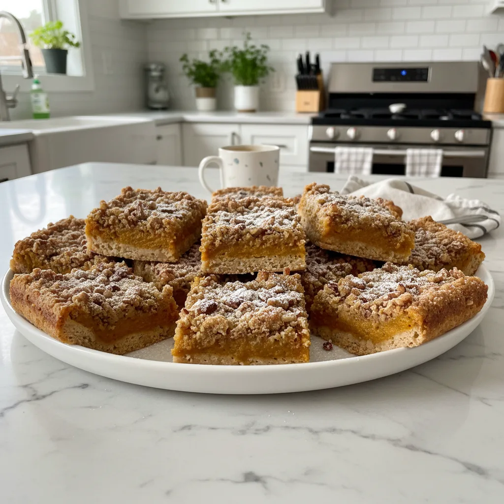 Pumpkin Pecan Crumble Bars: Autumn’s Sweet Crunch