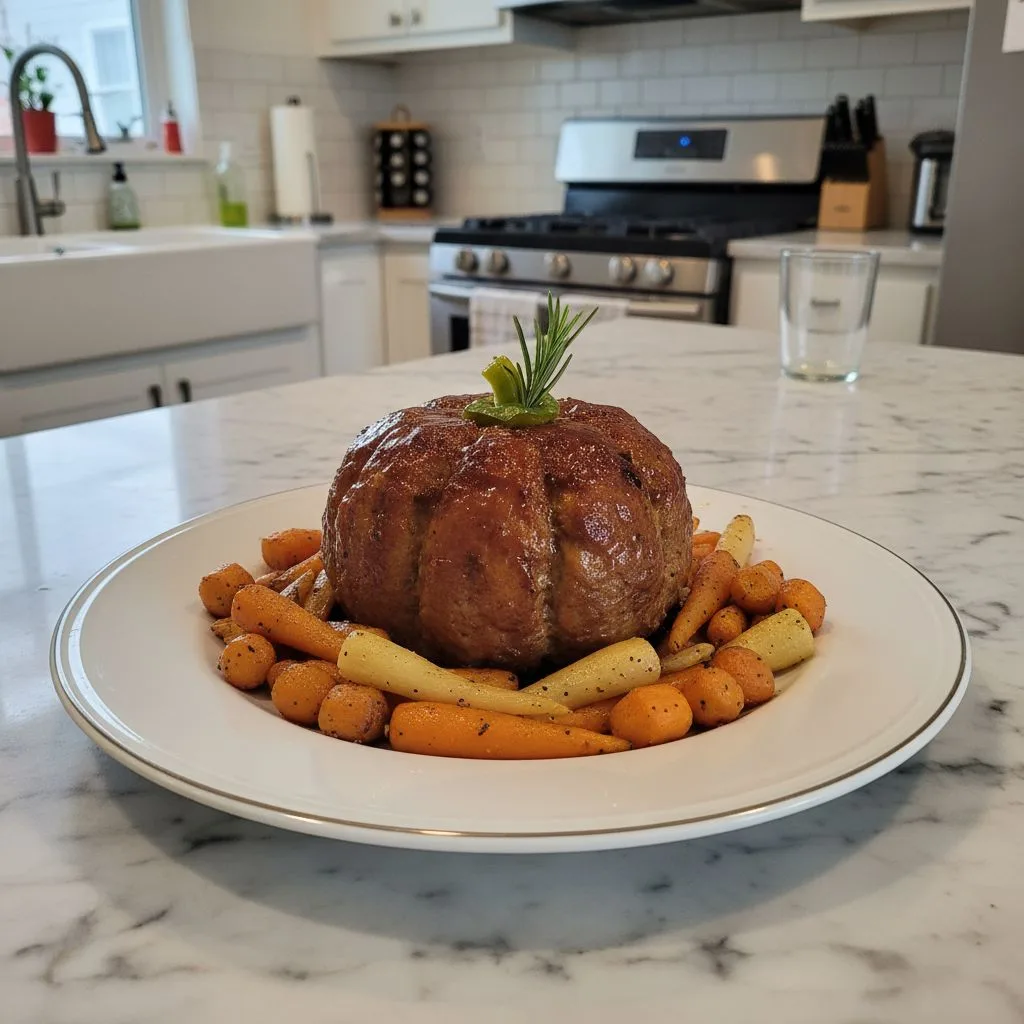 Pumpkin Shaped Meatloaf Fall Recipe for Cozy Dinners 4 Recipe image