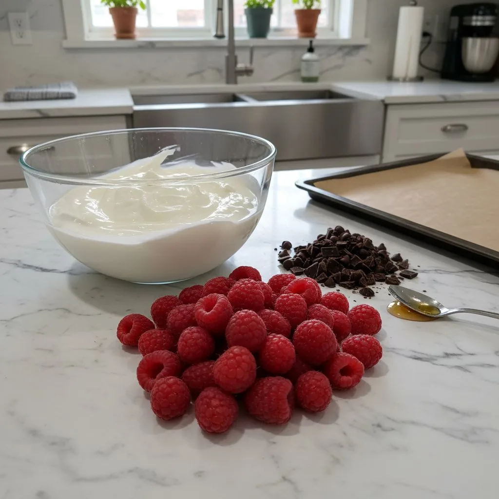 Creamy Raspberry Chocolate Yogurt Bites: A Sweet Treat 5 Recipe image