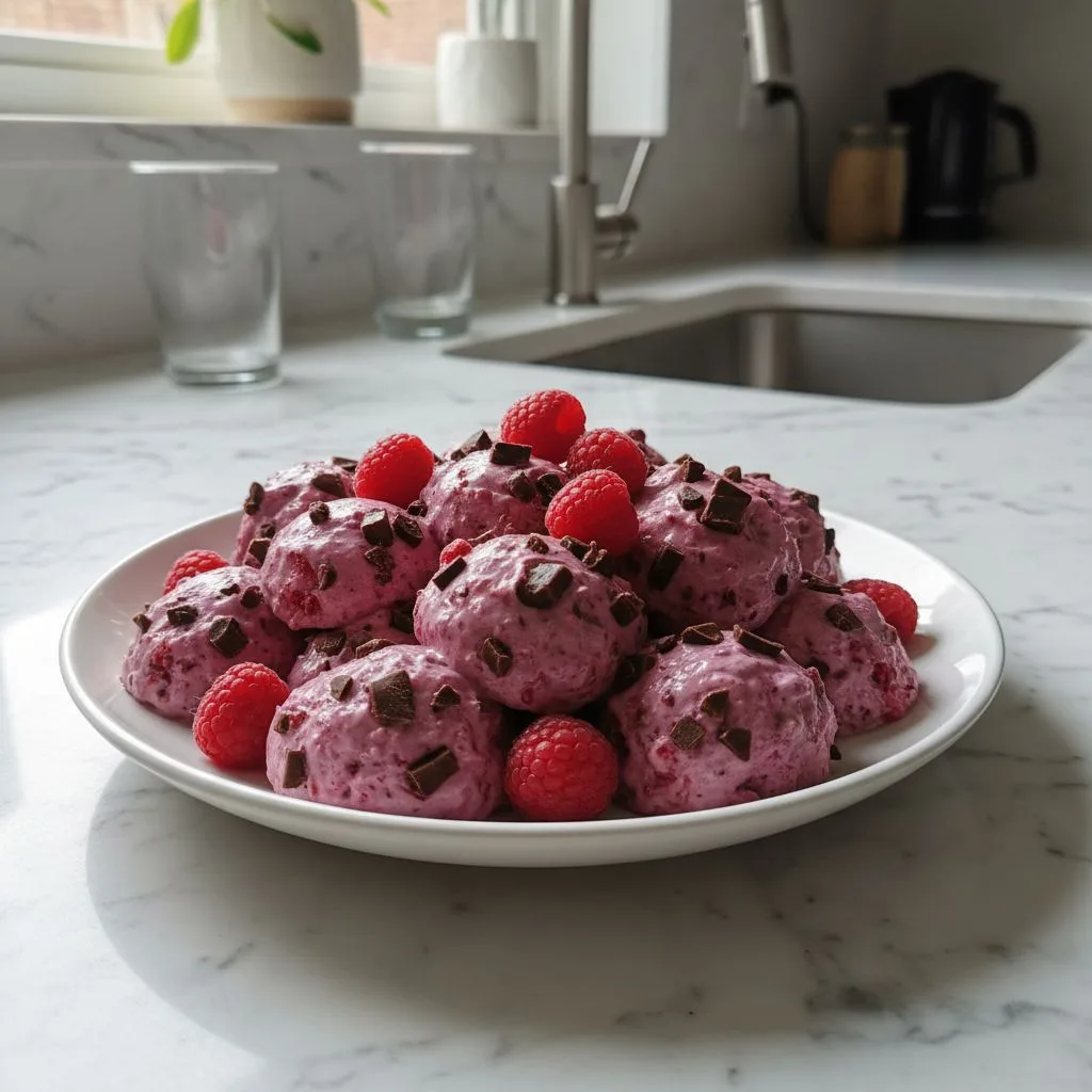 Creamy Raspberry Chocolate Yogurt Bites: A Sweet Treat