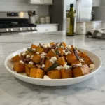 roasted butternut squash salad with feta maple pec featured