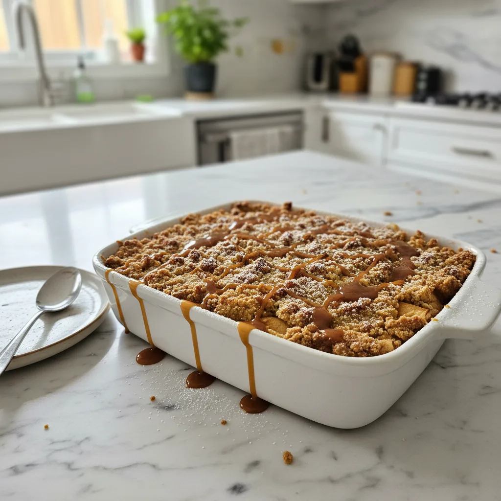 Rich Salted Caramel Apple Crumble: Autumn Treat 4 Recipe image