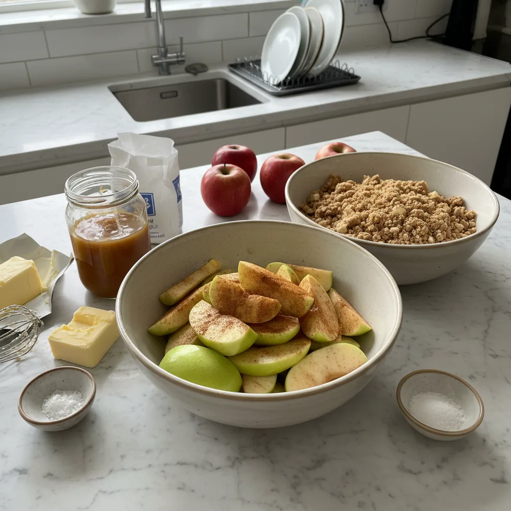 Rich Salted Caramel Apple Crumble: Autumn Treat 5 Recipe image