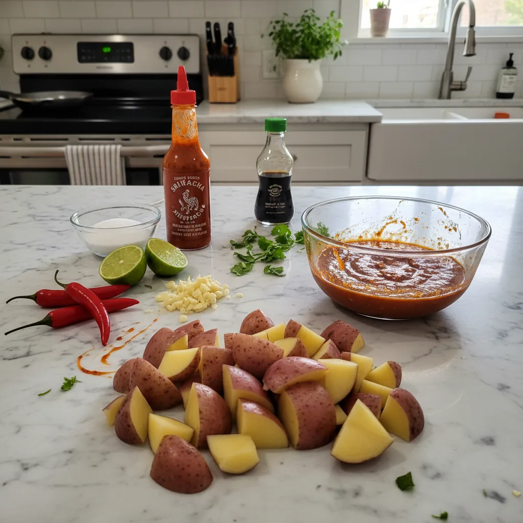 Sriracha Glazed Roast Potatoes: Crispy, Spicy Sides 5 Recipe image