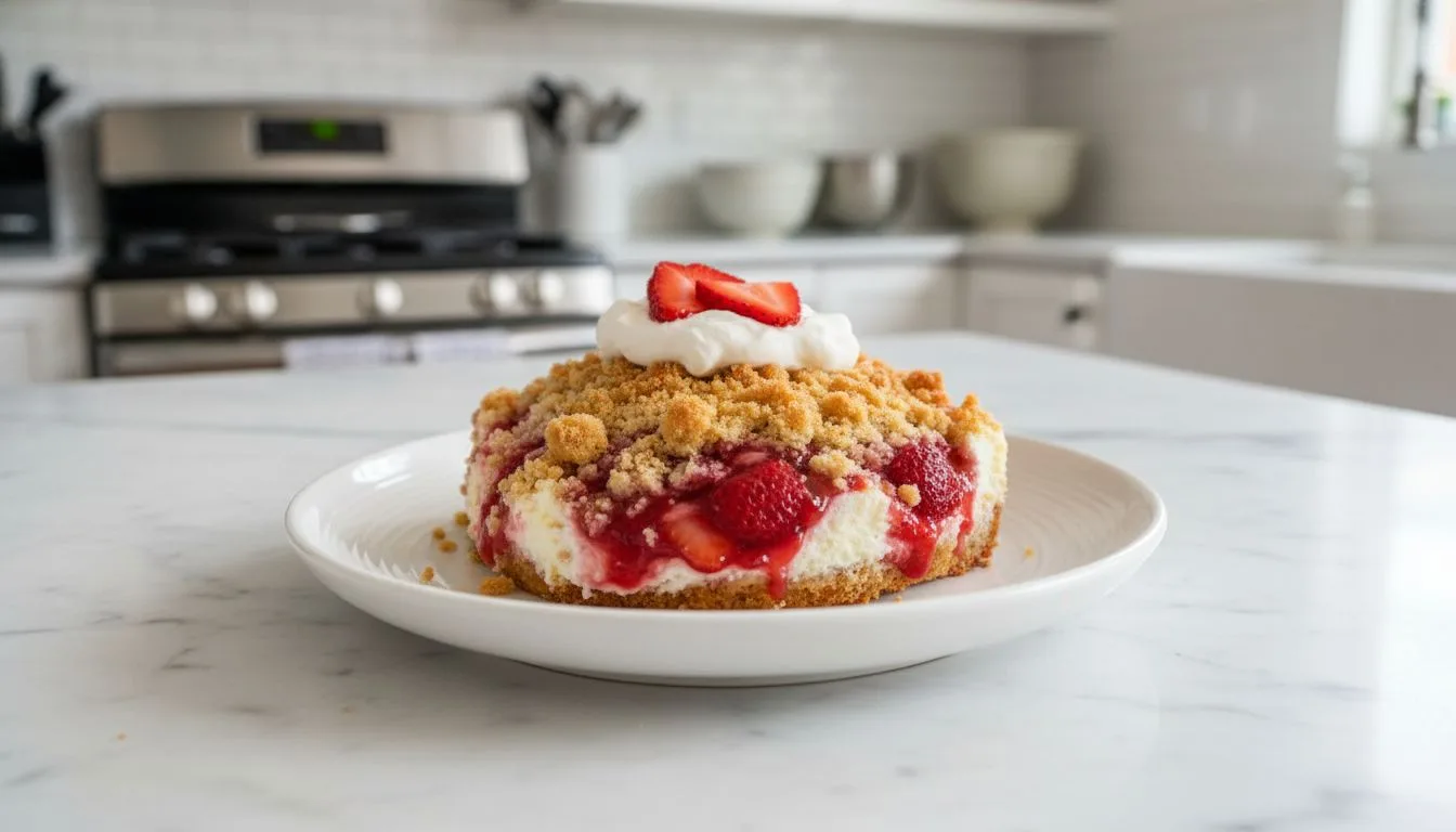 Sweet Strawberry Cheesecake Dump Cake: Quick Dessert
