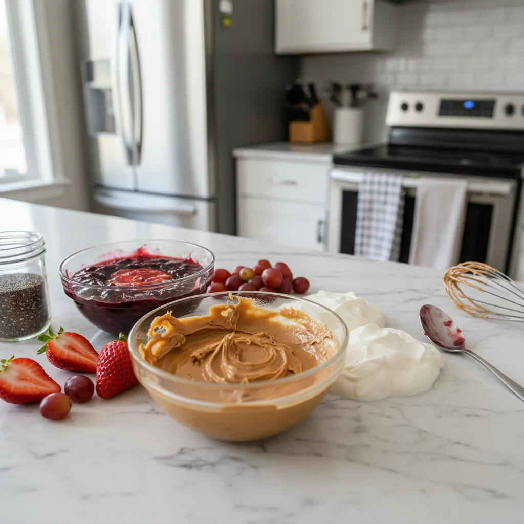PB&J Swirl Yogurt Bites: Easy No-Bake Treat 5 Recipe image