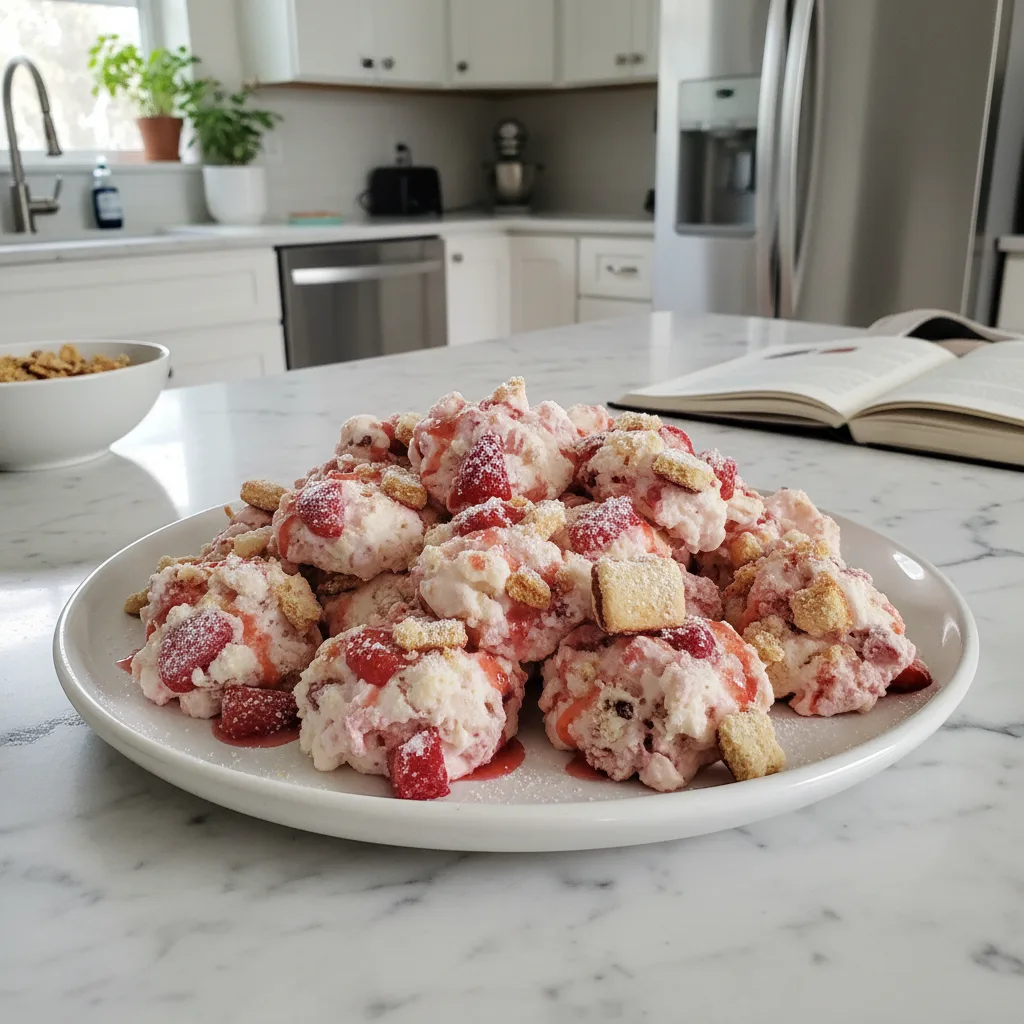 Fresh Strawberry Shortcake Yogurt Bites: Quick Treat 4 Recipe image