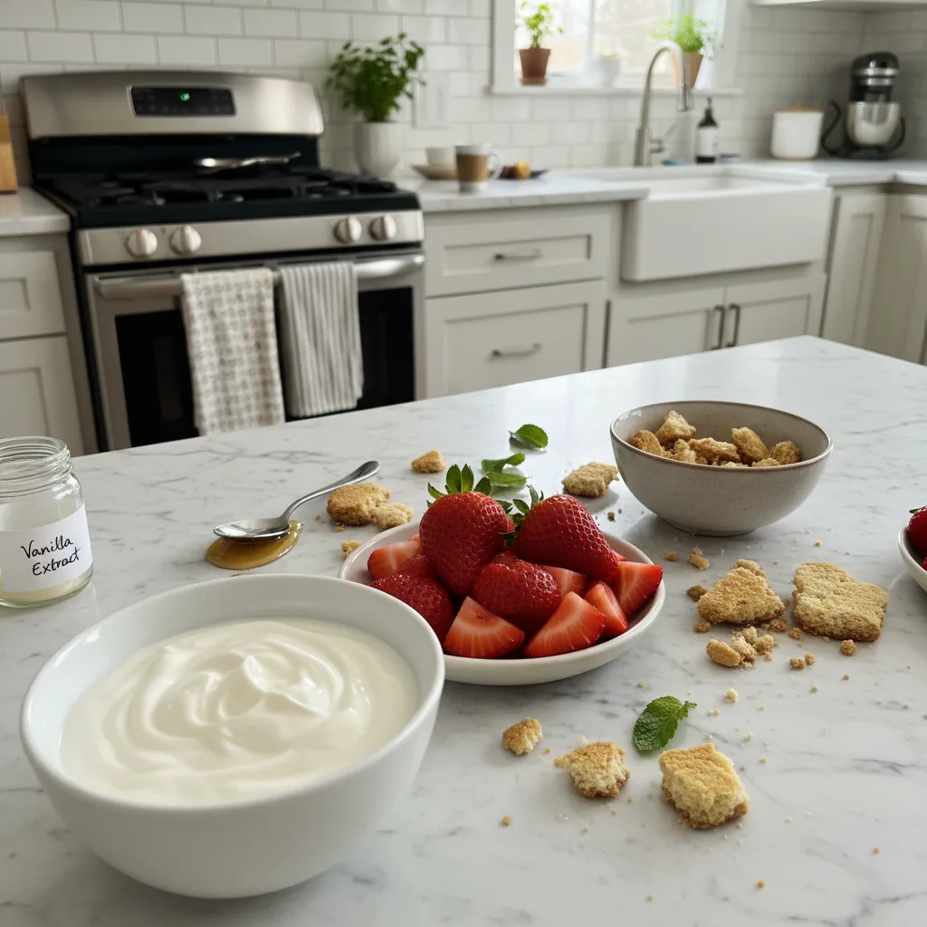 Fresh Strawberry Shortcake Yogurt Bites: Quick Treat 5 Recipe image