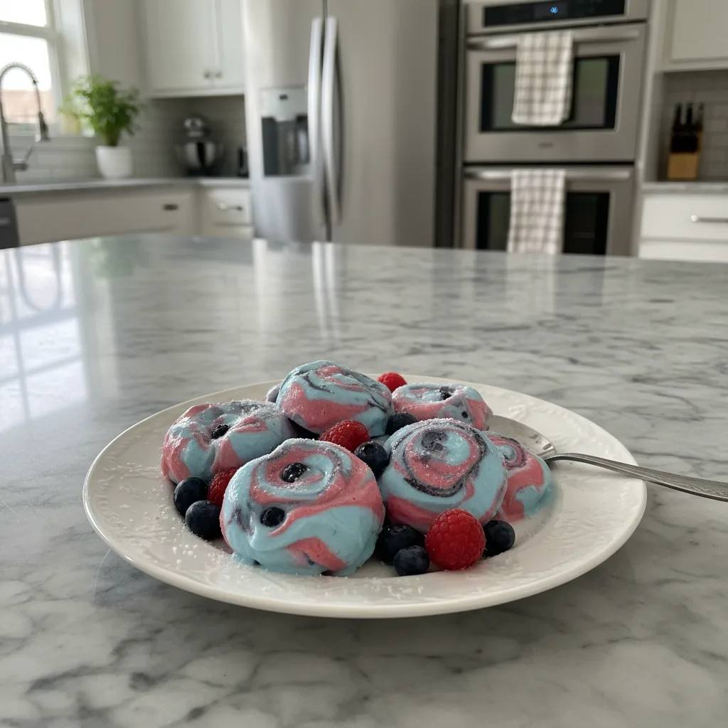 Vibrant Swirl Yogurt Bites: Berry & Dark Twist