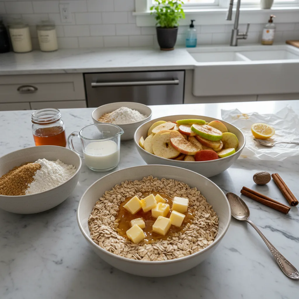 Warm Oat and Honey Apple Crisp: Hearty Rustic Bake 5 Recipe image