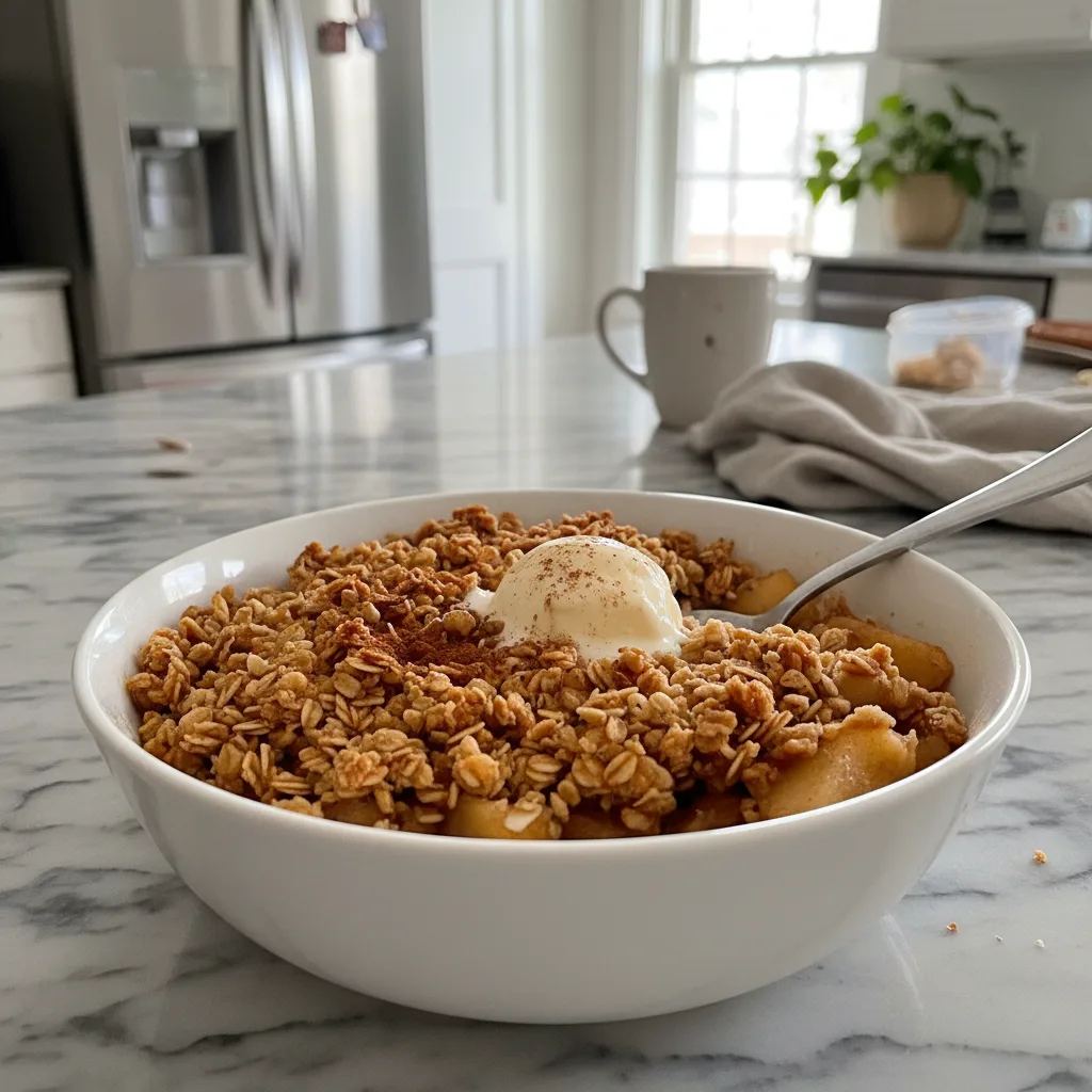 Warm Oat and Honey Apple Crisp: Hearty Rustic Bake