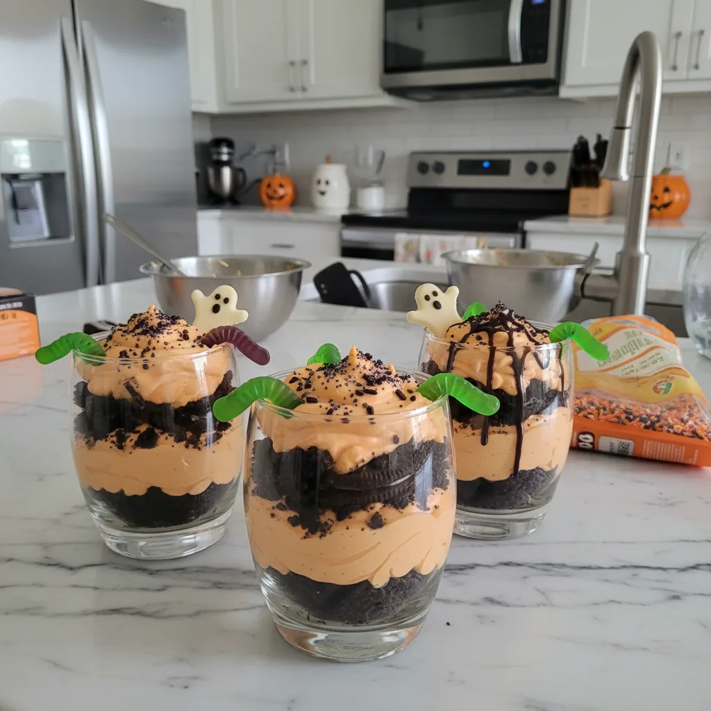 Quick 3-Ingredient Halloween Dessert Cups