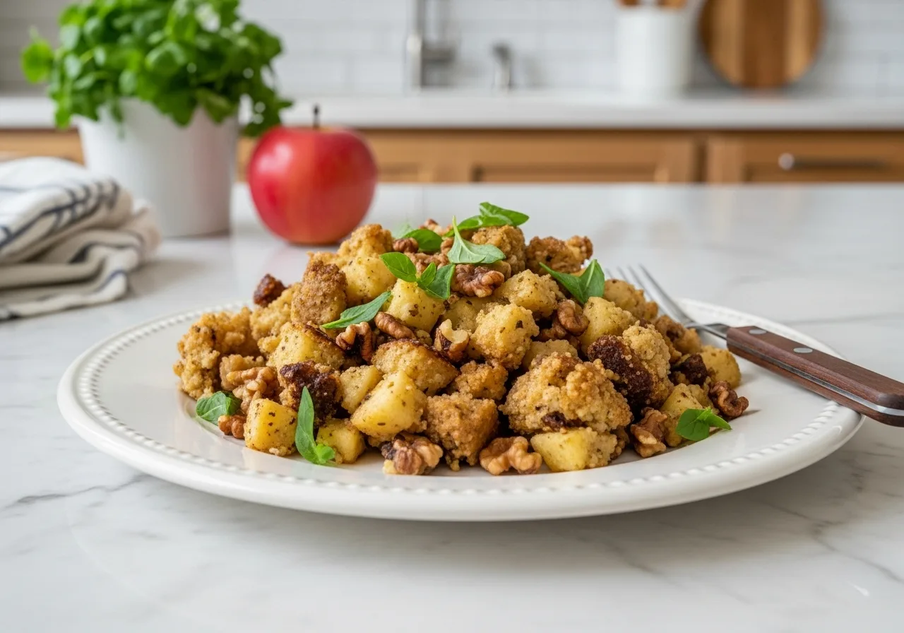 Cozy Apple Walnut Stuffing with Fresh Herbs 6 Recipe image