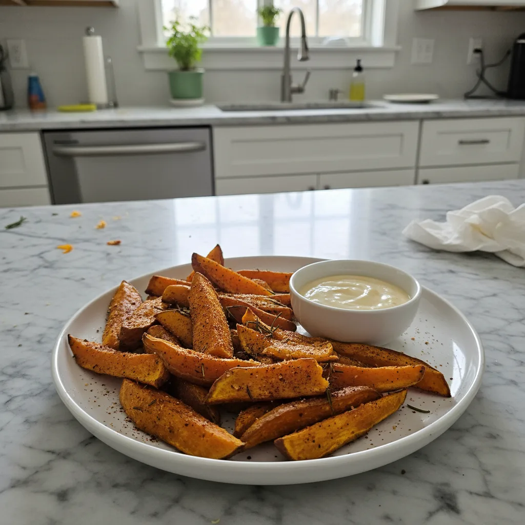 Crispy Seasoned Sweet Potato Wedges: A Family Favorite Side 4 Recipe image