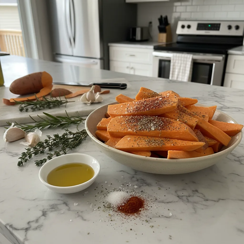 Crispy Seasoned Sweet Potato Wedges: A Family Favorite Side 5 Recipe image