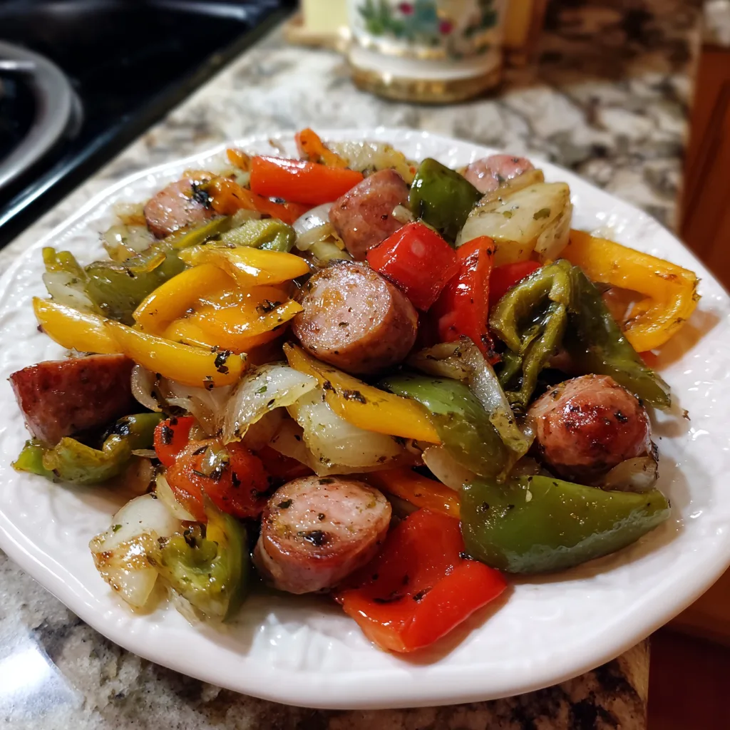 Easy One-Pan Smoked Sausage and Peppers Skillet 7 Recipe image