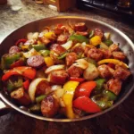 Easy One-Pan Smoked Sausage and Peppers Skillet 8 one pan smoked sausage peppers skillet featured