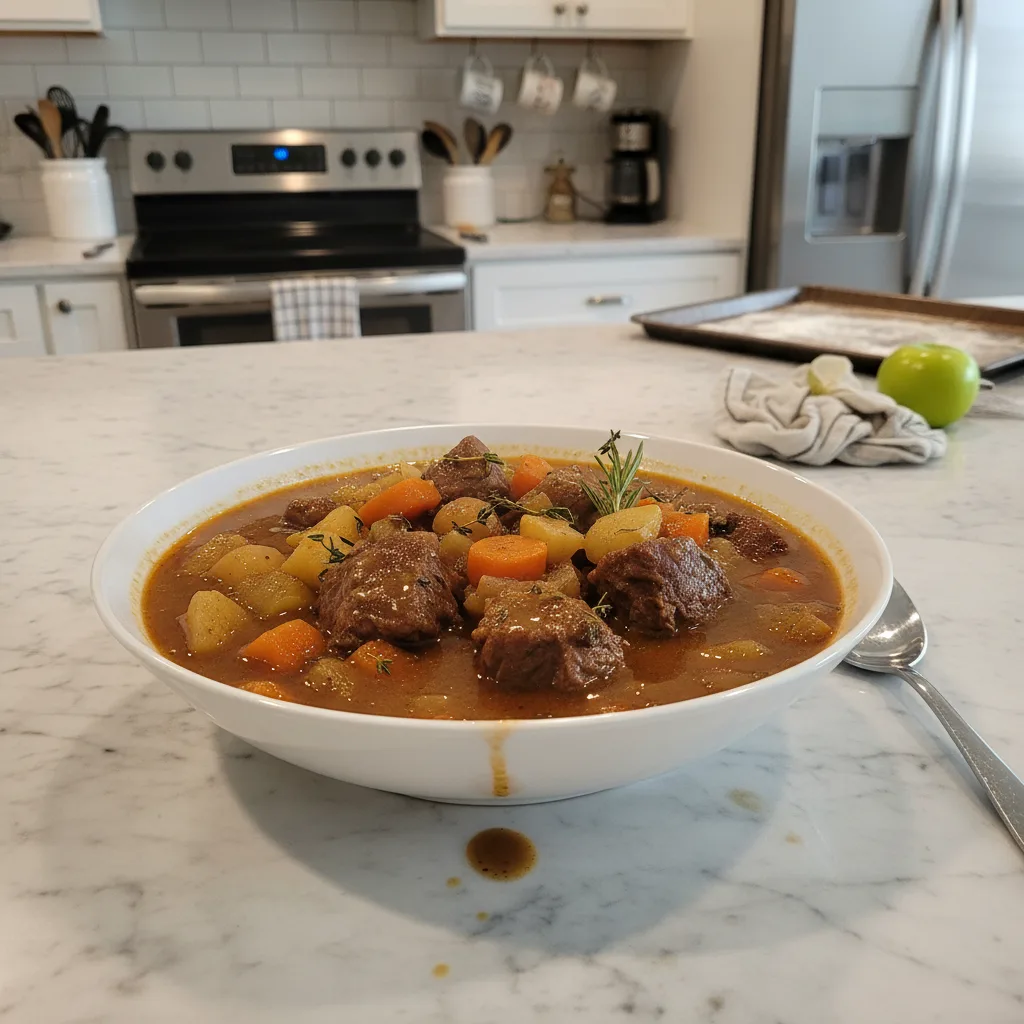 Hearty Slow-Cooked Beef Stew with Root Vegetables