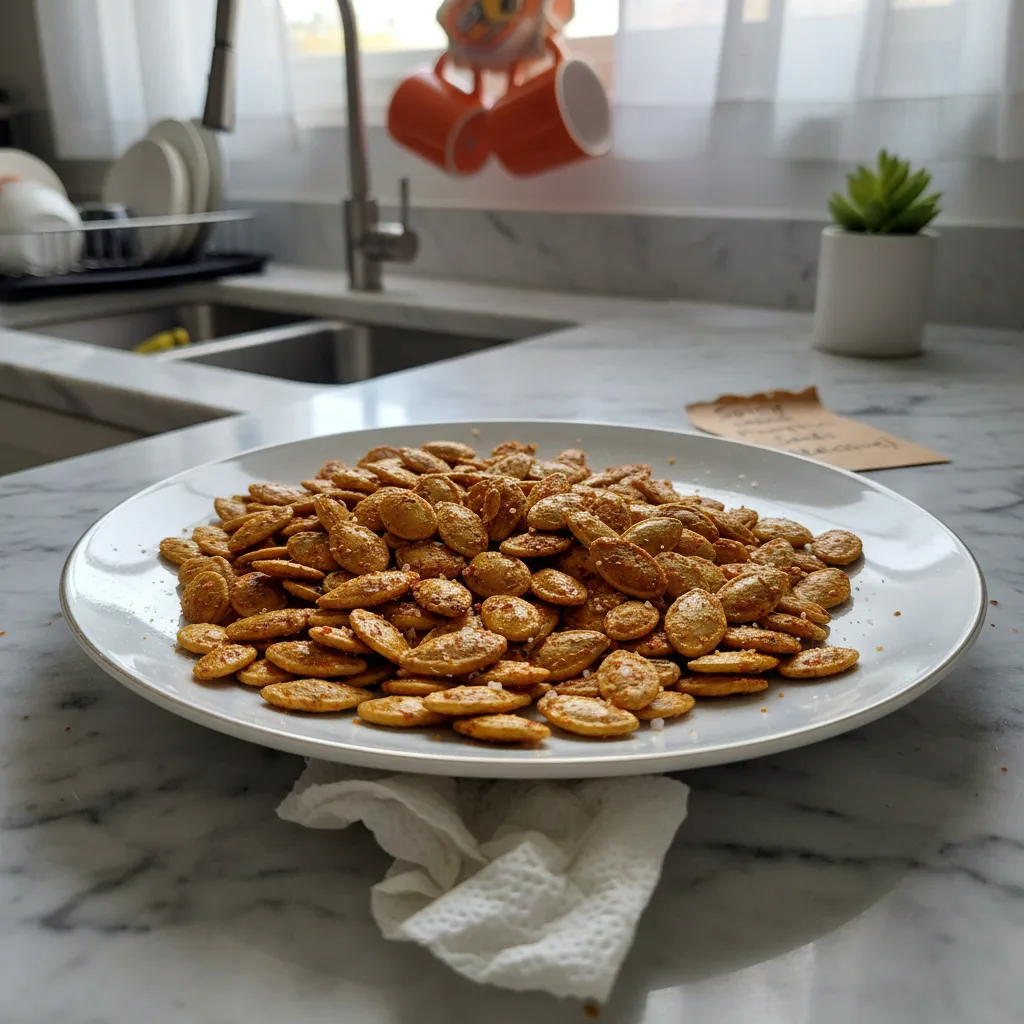 Spicy Baked Pumpkin Seeds: Crispy Snack Magic