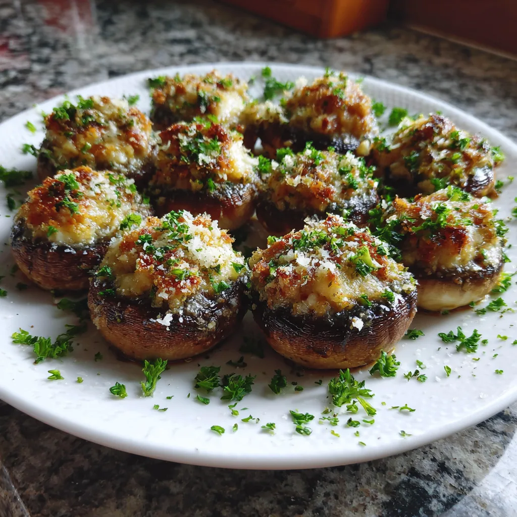 My Go-To Garlic Parmesan Stuffed Mushrooms 6 Recipe image