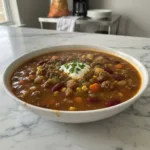 thick hearty ranch style cowboy soup featured