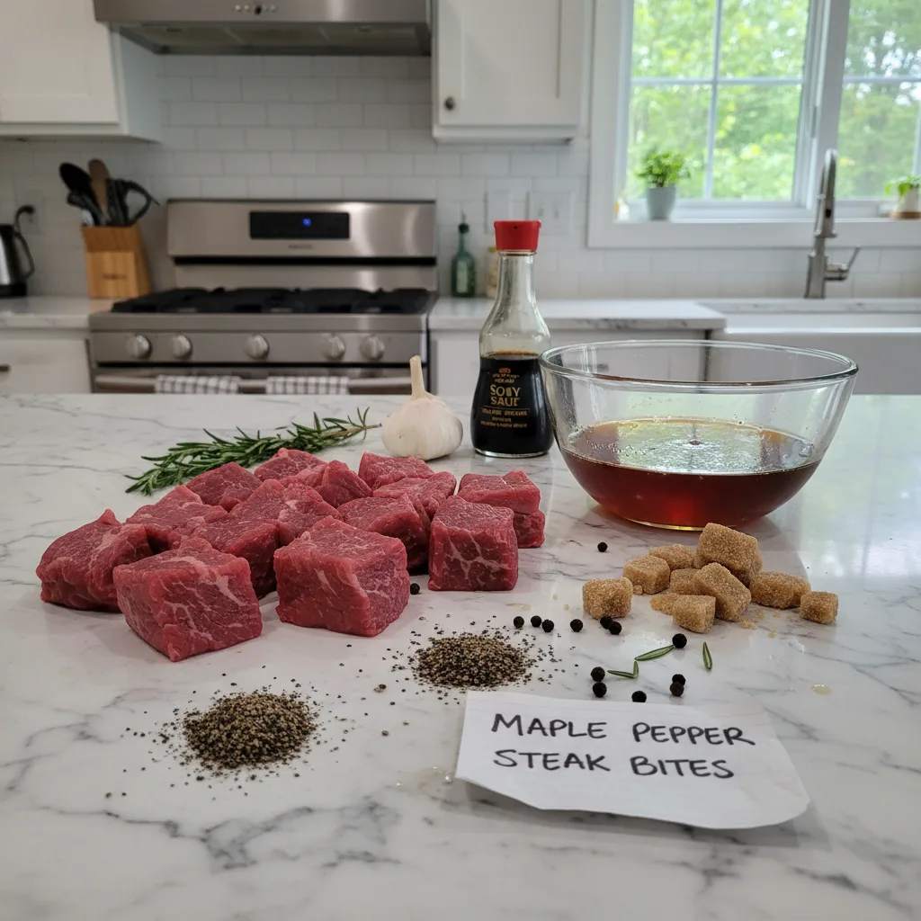 Tender Maple Pepper Steak Bites: A Sweet & Savory Treat 5 Recipe image